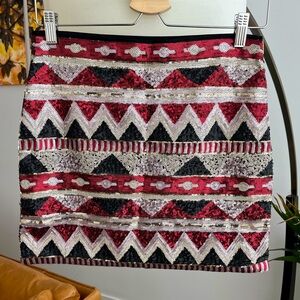 Pink Martini Sequinned Party Mini Skirt